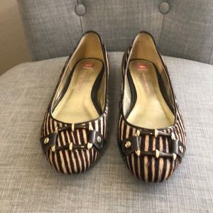Animal print calf hair Elaine Turner flats
